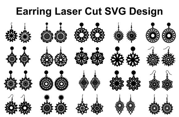 Boho Floral Earring SVG Set