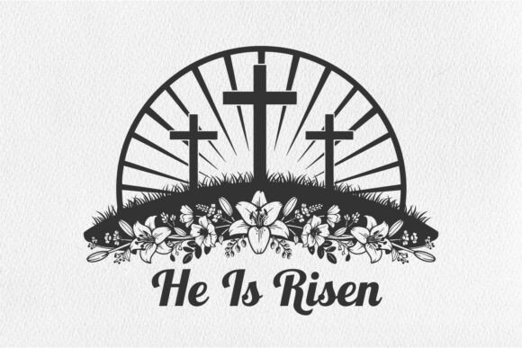 Easter Cross Floral Christian SVG Design
