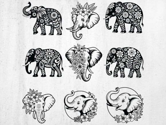 Floral Elephant SVG Bundle Review