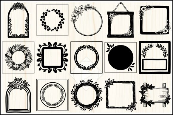 Floral Frame SVG Bundle Wreath Set