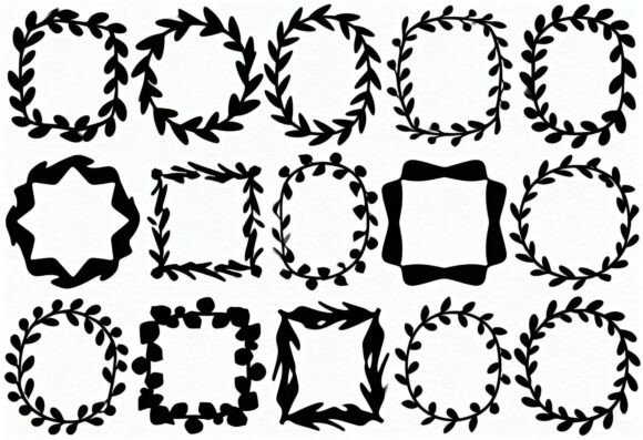 Floral Frames SVG Bundle Hand Drawn
