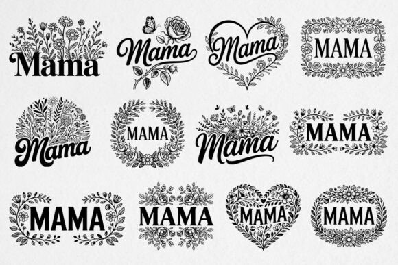 Floral Mama SVG Bundle Mothers Day PNG