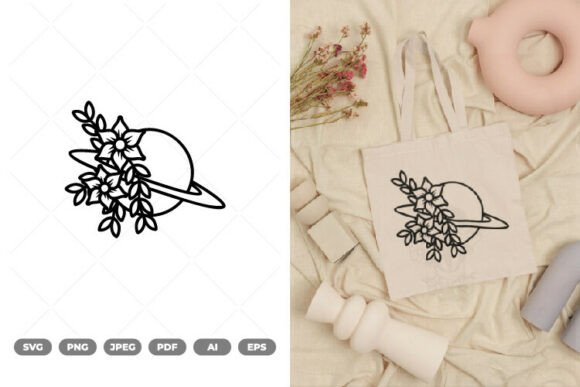 Floral Saturnus SVG Clipart Review