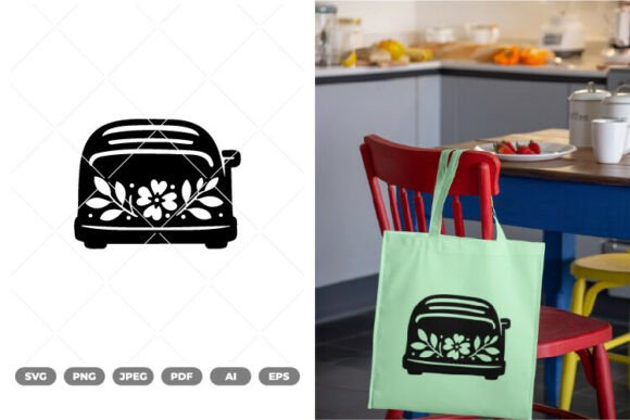 Floral Toaster SVG Clipart Review
