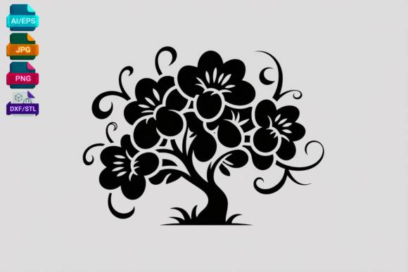 Floral Tree SVG Cut File for Crafters