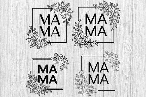 Mama Floral Square SVG Bundle