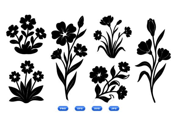 Minimal Floral Silhouette SVG Pack