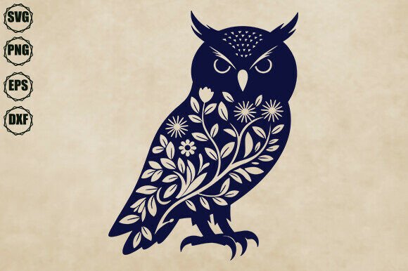 Owl Svg, Floral Owl Svg