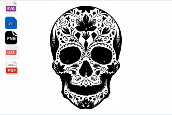 Sugar Skull SVG Floral Day of the Dead