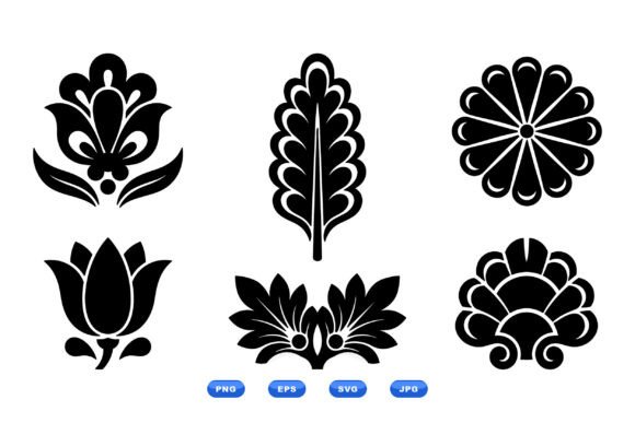 Vintage Floral Ornaments SVG